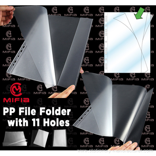 11-Hole Polypropylene Sheet Protector for Binders